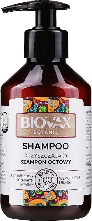 Haarshampoo mit Apfelessig und Rosmarinextrakt - Biovax Botanic Hair Shampoo — Bild N1