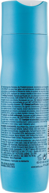 Erfrischendes Shampoo für empfindliche und gereizte Kopfhaut mit Lotusextrakt - Wella Professionals Invigo Aqua Pure Shampoo — Bild N2