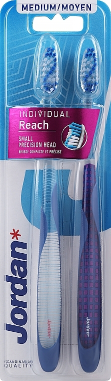 Zahnbürste mittel violett und transparent - Jordan Individual Reach Medium — Bild N1