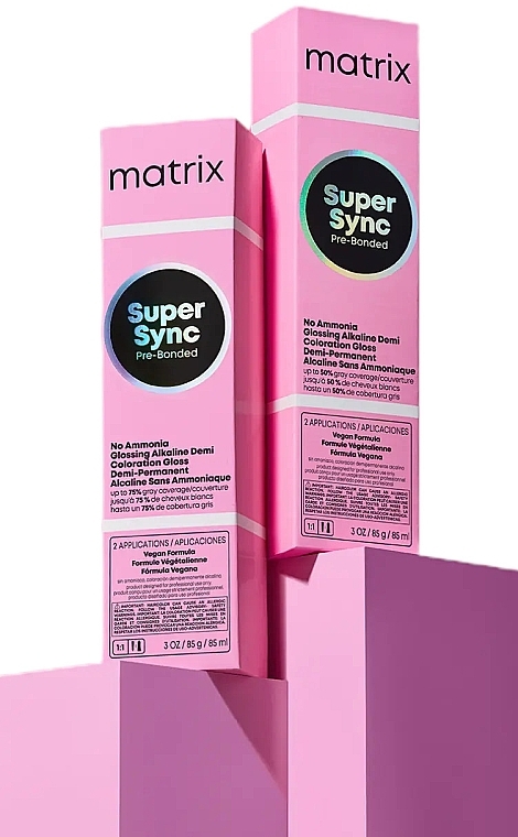 Alkalisches, ammoniakfreies Färbemittel - Matrix Super Sync Pre-Bonded — Bild N2