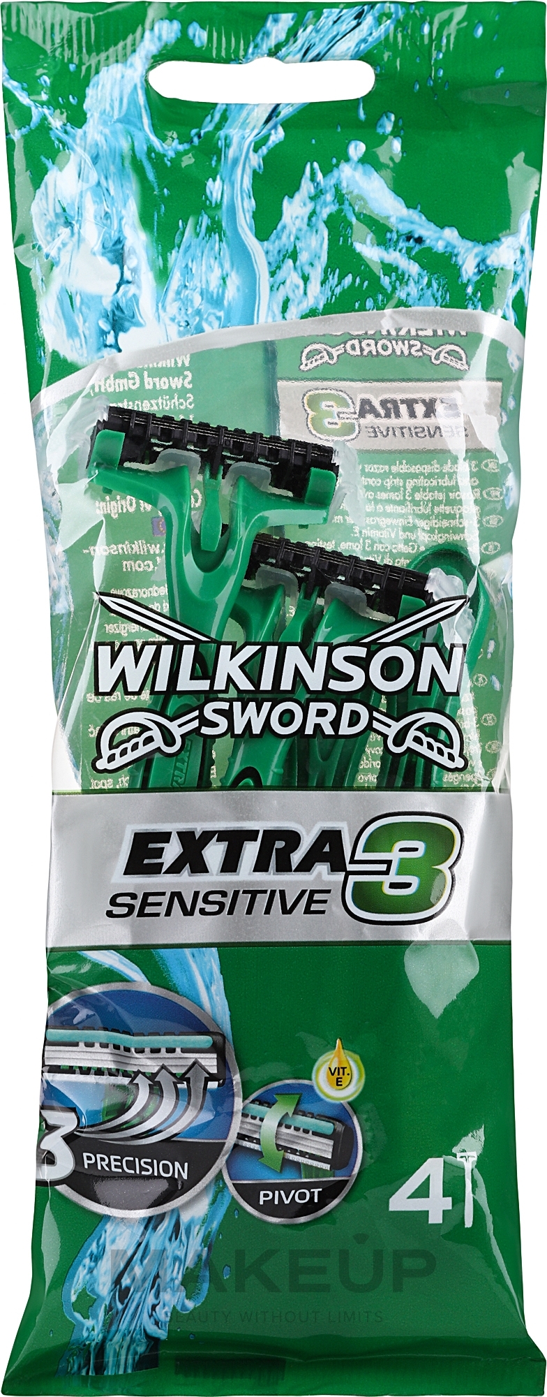 Einweg-Rasierset - Wilkinson Sword Extra 3 Sensitive — Bild 4 St.