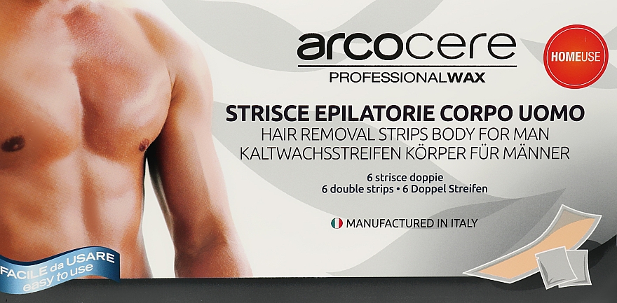 Doppelte Enthaarungsstreifen für die Männer - Arcocere Deepline Hair-Removing Strips For Man — Bild N1