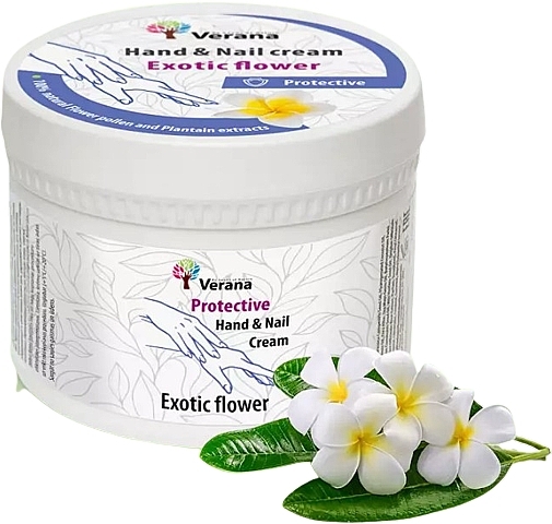 Schutzcreme für Hände und Nägel Exotische Blume - Verana Protective Hand & Nail Cream Exotic Flower — Bild N1
