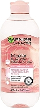 Mizellenwasser für matte und empfindliche Haut mit Rosenwasser - Garnier Skin Active Micellar Rose Water Cleanse & Glow — Bild N1