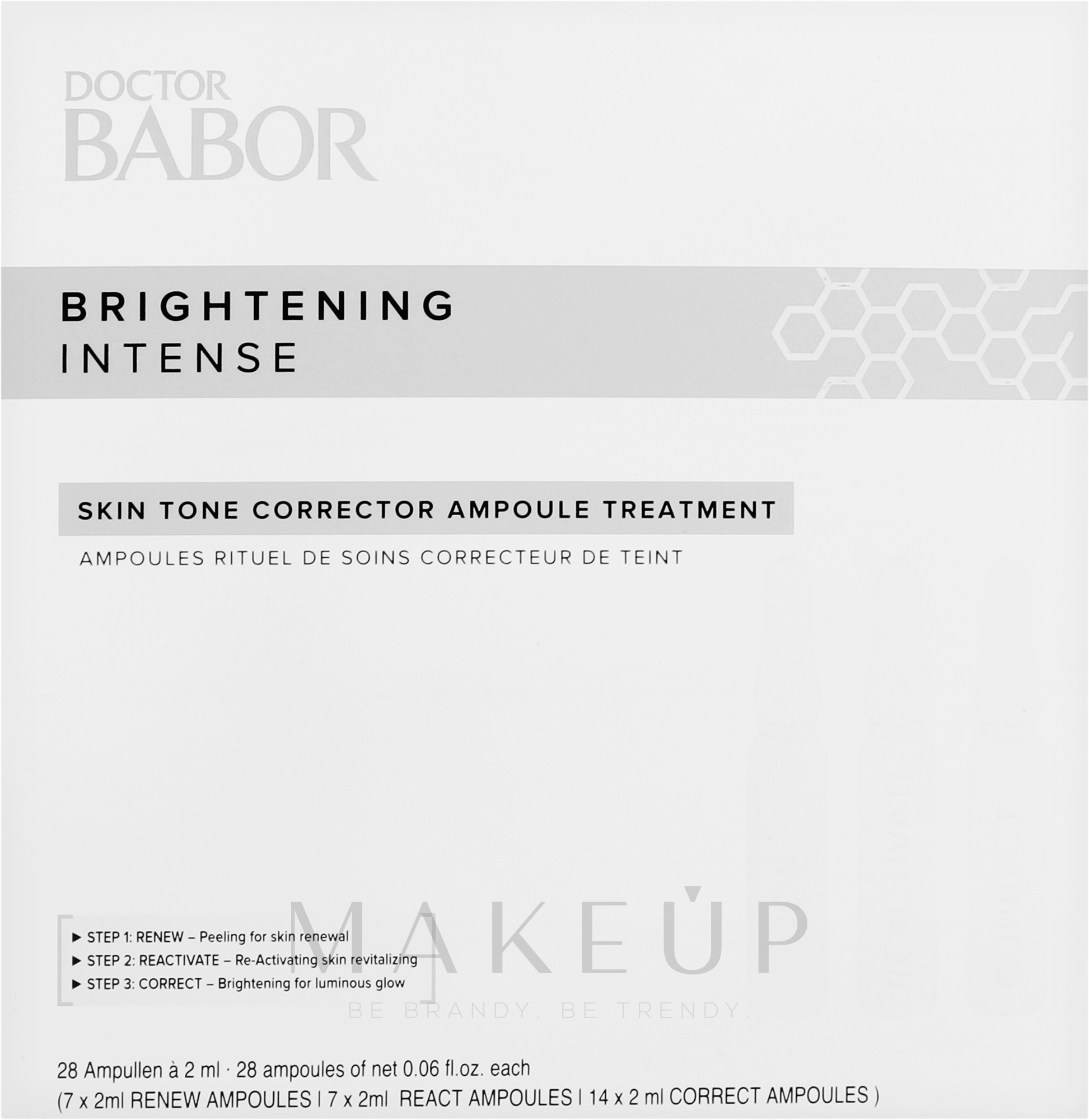 Intensiv aufhellende und ausgleichende Gesichtsbehandlung in Ampullenform - Doctor Babor Brightening Intense Skin Tone Corrector Ampoule Treatment — Bild 28 x 2 ml