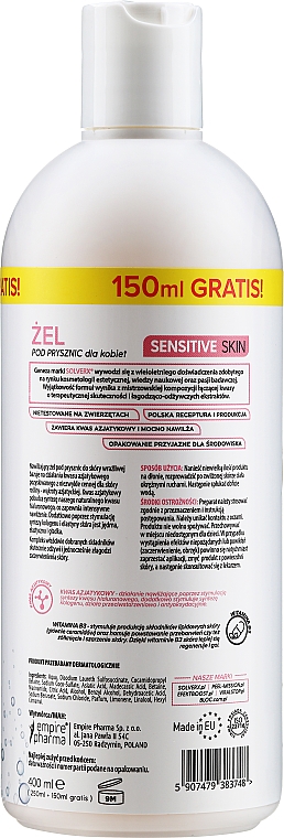 Duschgel für empfindliche Haut mit Vitamin B3 - Solverx Sensitive Skin Shower Gel — Bild N2