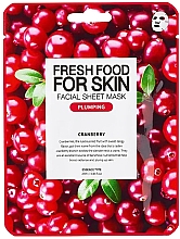 Düfte, Parfümerie und Kosmetik Glättende Anti-Falten Tuchmaske "Cranberry" für alle Hauttypen - Superfood For Skin Facial Sheet Mask Cranberry Plumping