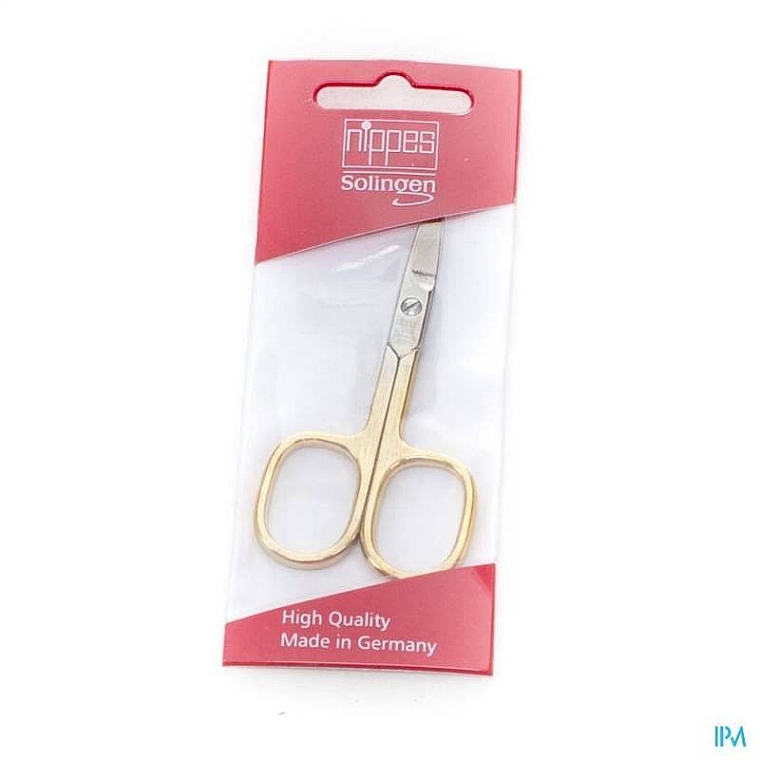 Nagelschere vergoldet 9 cm - Nippes Solingen Manicure Scissors N855  — Bild N2