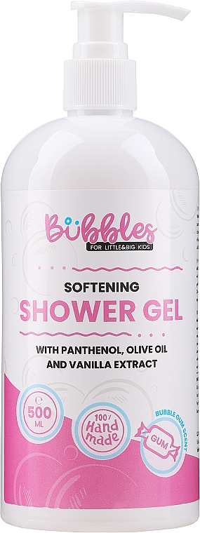 Weichmachendes Duschgel für Kinder mit Panthenol, Olivenöl und Vanilleextrakt - Bubbles Softening Shower Gel — Bild N1