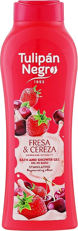 Duschgel Erdbeeren und Kirschen - Tulipan Negro Strawberry & Cherry Shower Gel — Bild N1