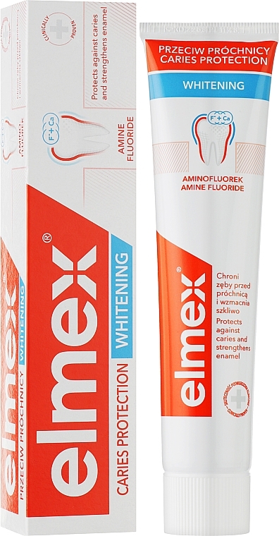 Aufhellende Anti-Karies Zahnpasta mit Aminfluorid - Elmex Caries Protection Whitening Toothpaste — Foto N2