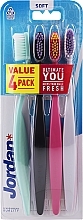 Düfte, Parfümerie und Kosmetik Zahnbürsten mintgrün, schwarz, rosa, grau 4 St. - Jordan Ultimate You Soft Toothbrush