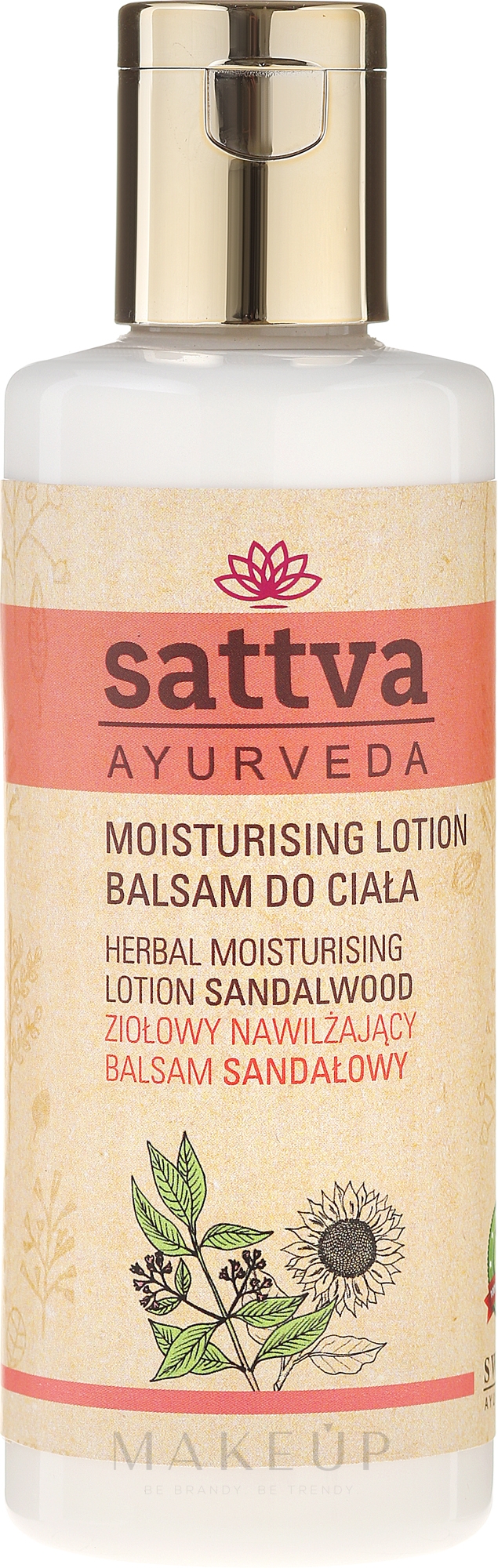 Körperlotion - Sattva Herbal Moisturising Lotion Sandalwood — Bild 210 ml