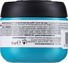 GESCHENK! Tiefenreinigende Tonerde für das Haar - L'Oreal Professionnel Scalp Advanced Anti-Oiliness 2 In 1 Deep Purifier Clay  — Bild N3