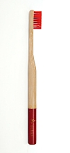 Düfte, Parfümerie und Kosmetik Bambuszahnbürste mittel rot - Biomika Natural Bamboo Toothbrush