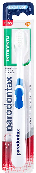 Zahnbürste extra weich Interdental weiß-blau - Parodontax Interdental Extra Soft — Bild N1