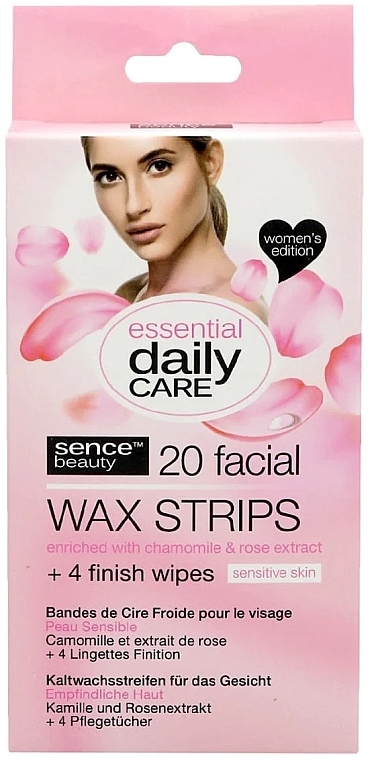 Gesichts-Enthaarungsstreifen für empfindliche Haut 20 St. - Sence Facial Wax Strips Sensitive Skin — Bild N1