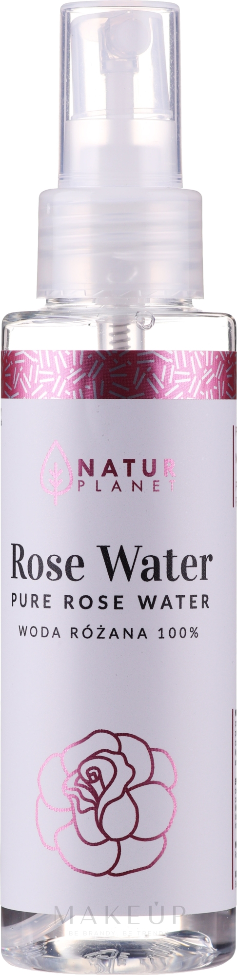 100% Reines Rosenwasser - Natur Planet Pure Rose Water — Foto 100 ml