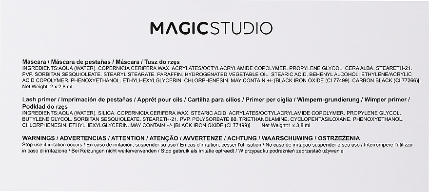 Magic Studio Eye Trio Set Plump, Prime, Curl - Make-up Set (Mascara 2x2.8ml + Primer 3.8ml) — Bild N1