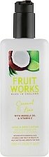 Düfte, Parfümerie und Kosmetik Hand- und Körperlotion mit Vitamin E und Marulaöl - Grace Cole Fruit Works Hand & Body Lotion Coconut & Lime