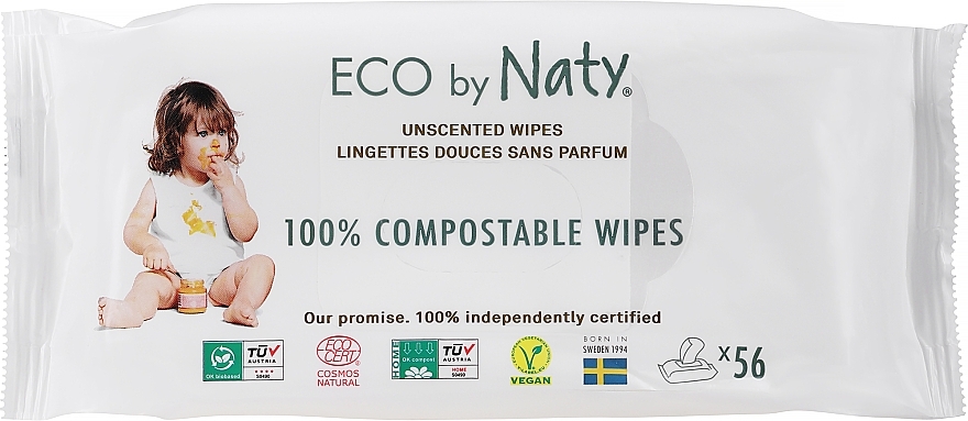 Unparfümierte Feuchttücher - Naty Sensitive Wipes — Bild N1