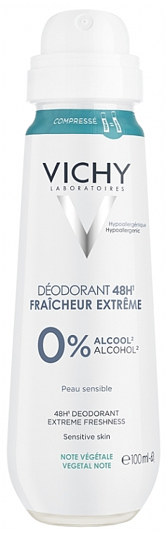 Deospray Antitranspirant mit Gurke und grüner Tee - Vichy 48HR Deodorant Extreme Freshness Spray — Bild N1