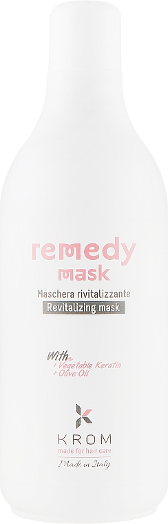 Revitalisierende Maske mit pflanzlichem Keratin und Olivenöl - Krom Remedy Mask — Bild N3