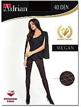 Strumpfhose für Damen mit rautenförmigem Muster Megan 40 Den nero - Adrian — Bild N1