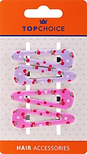 Klick-Klack Haarspange Hearts 23231 rosa und lila in Kirschen 4 St. - Top Choice — Bild N1