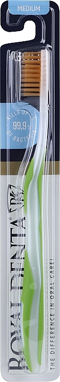 Zahnbürste mittel mit Gold-Nanopartikeln hellgrün - Royal Denta Gold Medium Toothbrush — Bild N1