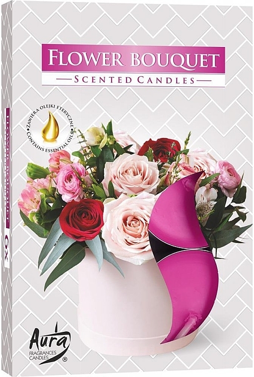 Teekerzen-Set Blumenstrauß - Bispol Flower Bouquet Scented Candles — Bild N1