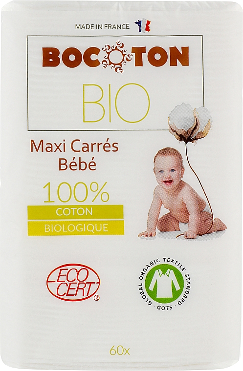 Bio Wattepads für Kinder 60 St. - Bocoton Maxi Baby — Bild N1