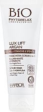 Gesichtsmaske-peeling mit Arganöl und shwarzer Tonerde - Phytorelax Laboratories Lux Lift Argan Illuminating Scrub Mask 2 in 1 — Bild N2