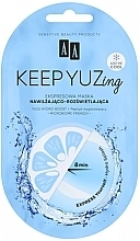 Feuchtigkeitsspendende und aufhellende Express-Gesichtsmaske - AA Cosmetics KEEP YUZing — Bild N1