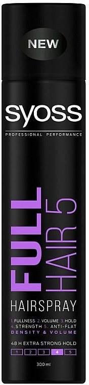 Haarspray "Fülle & Volumen" Extra starker Halt - Syoss Full Hair 5 Hairspray