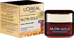 Düfte, Parfümerie und Kosmetik Intensiv pflegende Nachtcreme mit Gelée Royale - L'Oreal Paris Nutri Gold Ultimate Nutrition Rich Night Cream