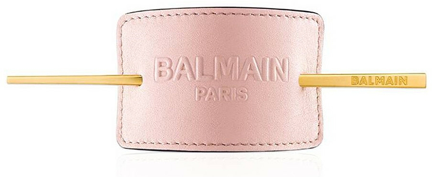 Haarspange - Balmain Paris Hair Couture Pastel Pink Embossed Hair Barrette SS20 — Bild N1