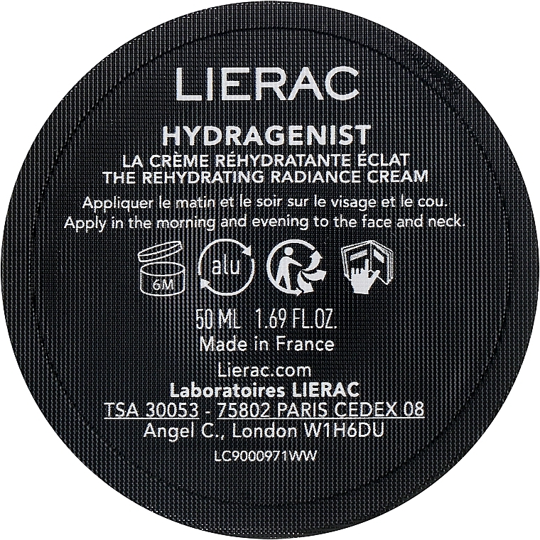 Feuchtigkeitsspendende Gesichtscreme - Lierac Hydragenist The Rehydrating Radiance Cream Refill (Refill)  — Bild N1