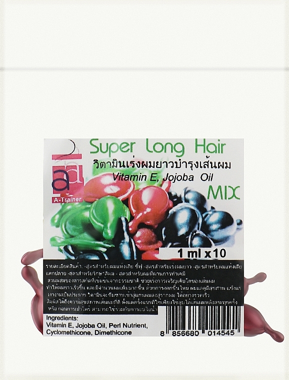 Kapseln für Haare nach dem Färben und Dauerwellen rot - A-Trainer Super Long Hair — Bild N3