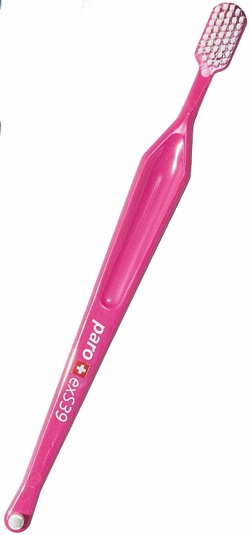 Zahnbürste mittel M39 rosa - Paro Swiss Toothbrush (mit Plastikhülle) — Bild N1