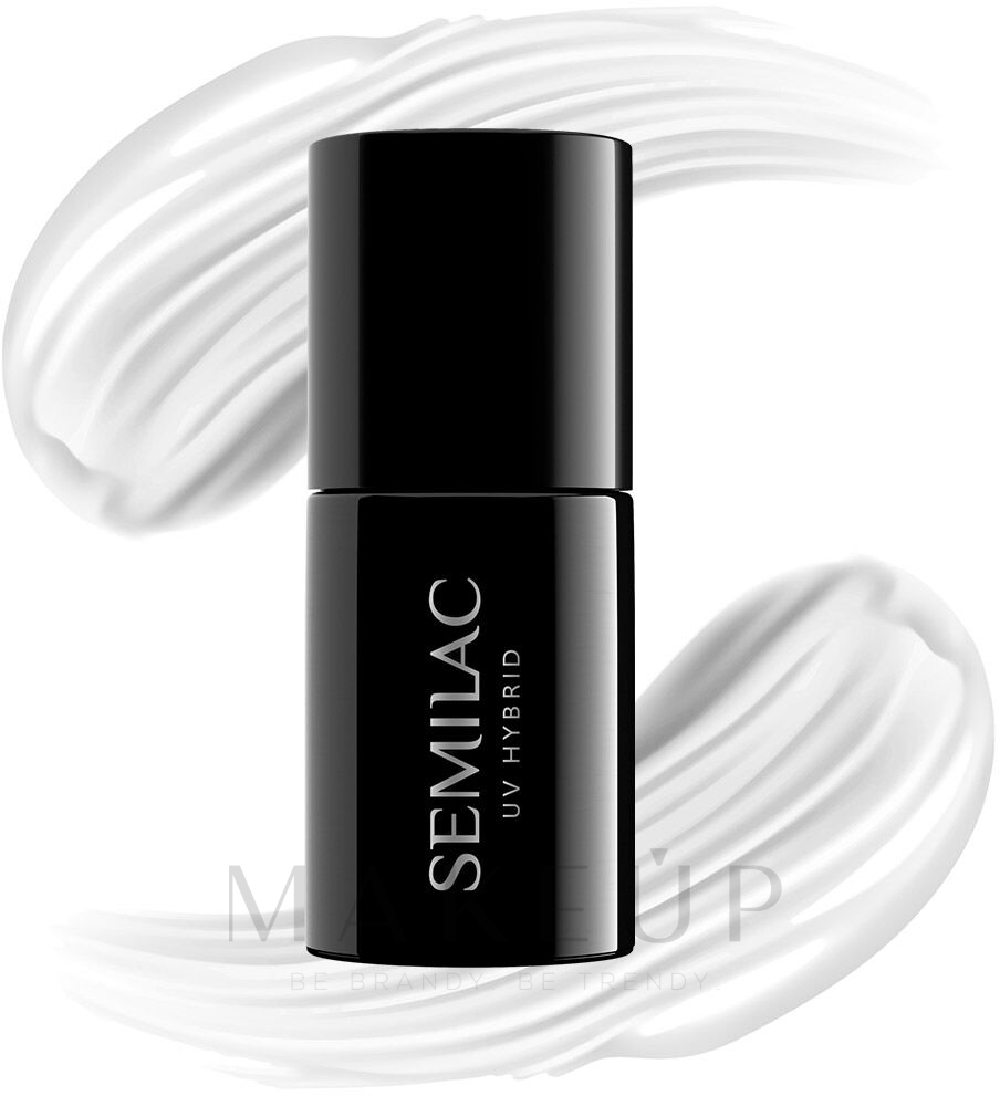 Gelnagellack - Semilac UV Hybrid Nail Polish — Bild 001 - Strong White