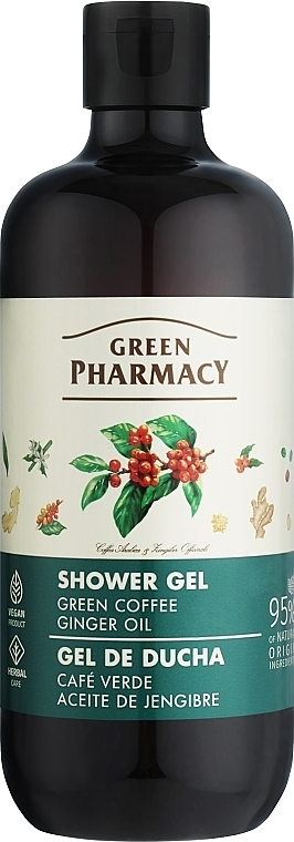 Duschgel Grüner Kaffee und Ingweröl - Green Pharmacy — Bild N1