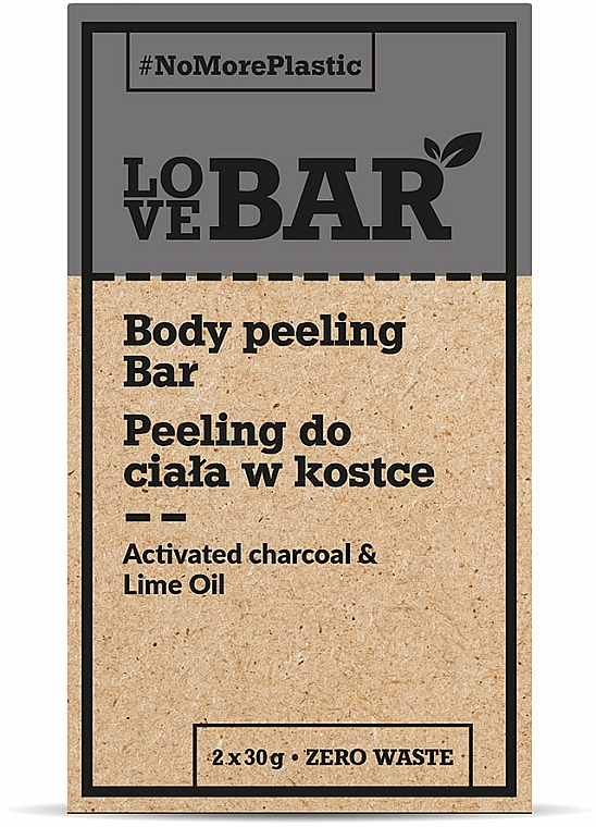 Konzentriertes Körperpeeling mit Aktivkohle und Limetteöl - Love Bar Body Peeling Bar — Bild N1