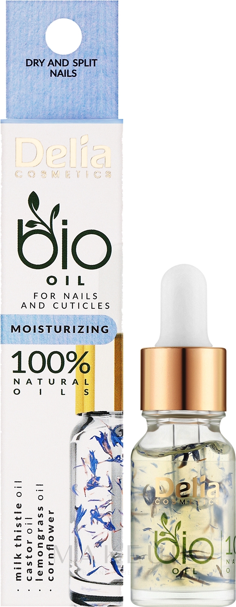 Feuchtigkeitsspendendes Nagel- und Nagelhautöl - Delia Cosmetics Bio Nail Oil — Bild 10 ml