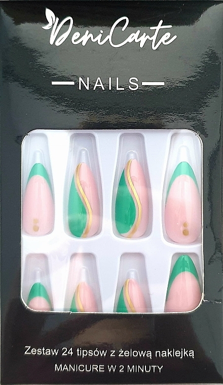 Künstliche Nägel in Mandelform 24 St. - Deni Carte Nails 9959  — Bild N1