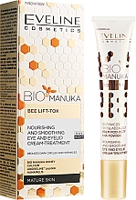 Pflegende und glättende Creme für die Augenpartie - Eveline Cosmetics Bio Manuka Bee Lift-tox — Bild N1