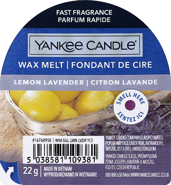 Duftwachs Lemon Lavender - Yankee Candle Lemon Lavender Wax Melt — Bild N1