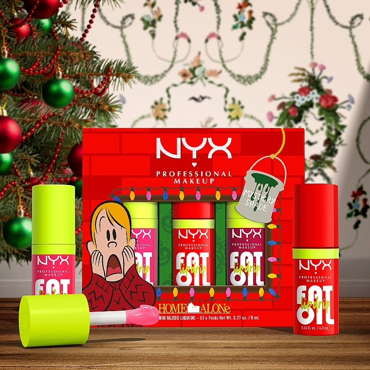 NYX Professional Makeup Home Alone Fat Oil Lip Drip Trio (3 x Lippenöl/4.8ml) - Lippen-Make-up-Set — Bild N8