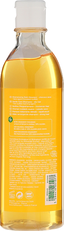 Pflegeshampoo für trockenes Haar mit Blütenhonig und Orangenblüten - Melvita Gentle Nourishing Shampoo — Bild N2