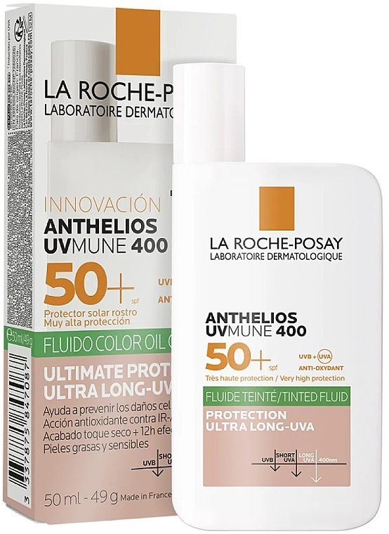 Sonnenschutzfluid mit Tönungseffekt - La Roche Posay Anthelios UVmune 400 Tinted Fluid SPF50+ — Bild N1